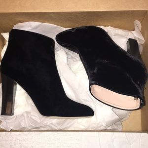 Black velvet SJP Minnie Ankle Booties